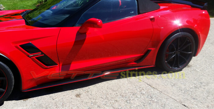 Torch red C7 corvette grand sport with red pinstripes