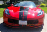 Torch red C7 corvette grand sport with red pinstripes
