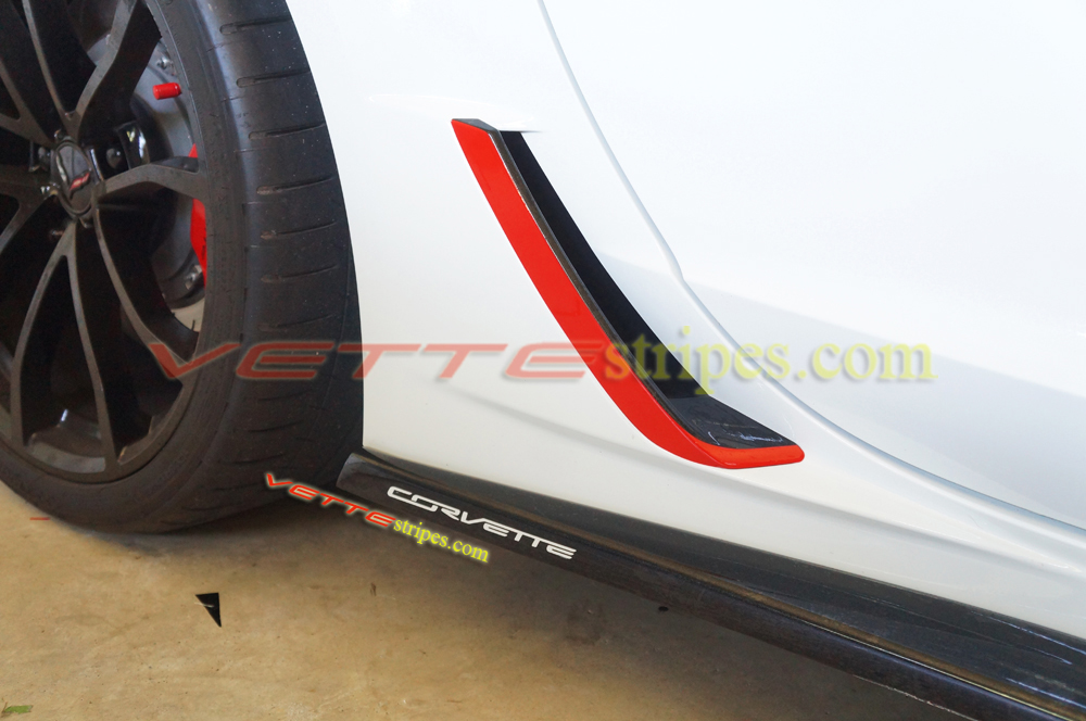 Color Selection Rear Brake Vent Duct Vinyl Overlay C7 Corvette 2015 