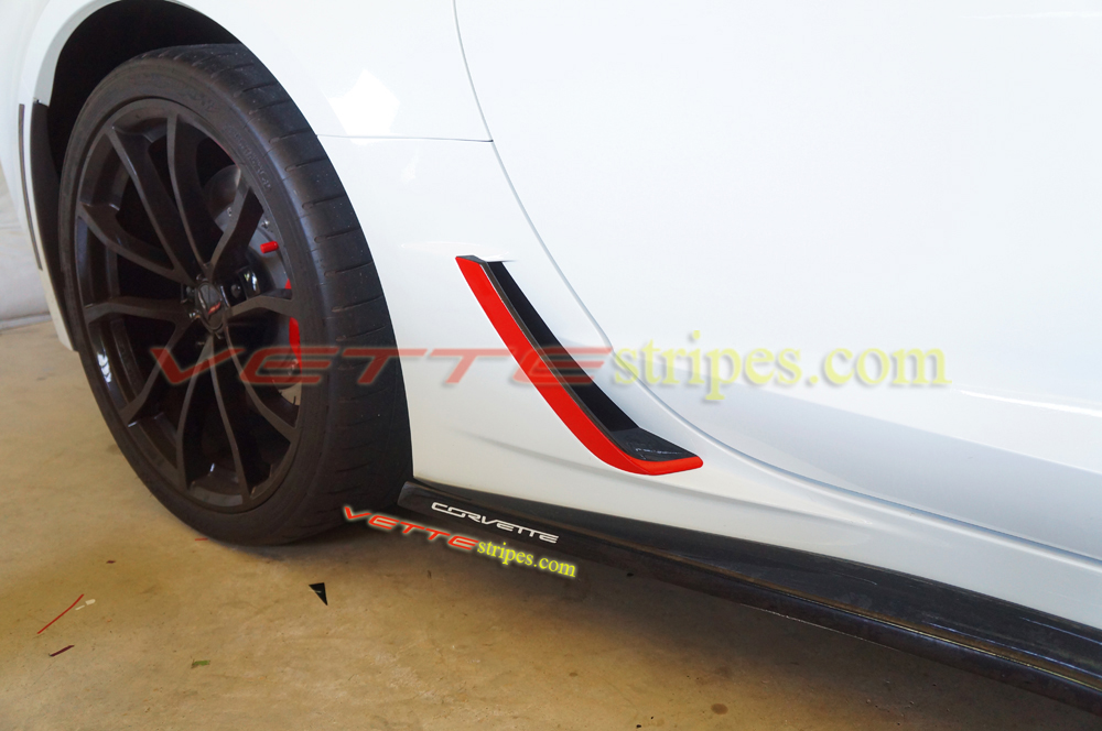 Color Selection Rear Brake Vent Duct Vinyl Overlay C7 Corvette 2015 
