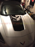 C7 Corvette Stingray with regular cut out jake skull stinger hood stripe decal