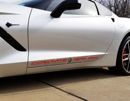 C7 Corvette lower door panel Corvette Racing letter decal