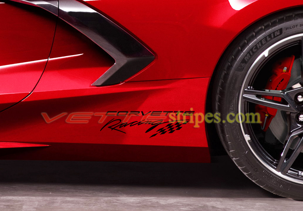 Corvette Racing Fender Decals (2-Pack) - C5 C6 C7 C8 Stingray Z06 - Vinyl Stickers By Underground Designs