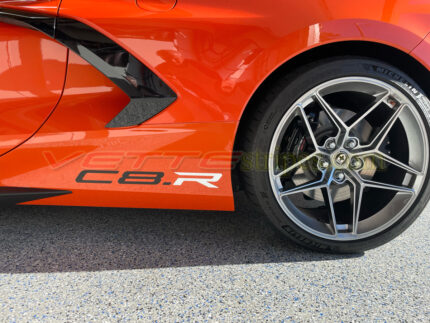 Amplified orange C8 Corvette with C8R decals