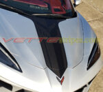 Blade silver C8 Corvette with Jake Hood Stripes 84290339 in satin black and matte black