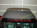 Corvette Racing Windshield script in pewter and red