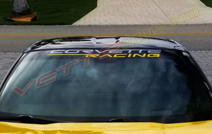 C6 Corvette Racing windshield script decals