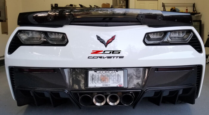 C7 Corvette back rear bumper decals