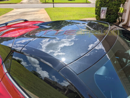 C8 Corvette HTC convertible C8 Corvette standalone emblem flag on the roof in 3M 2080 carbon fiber