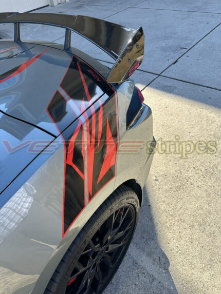 C8 Corvette Stingray rear fender hash marks