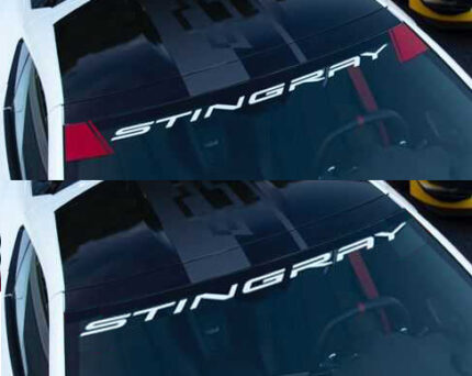 C8 Corvette Stingray windshield letter decal