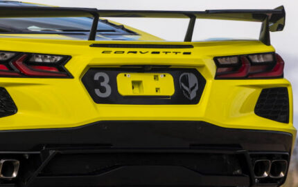 C8 Corvette rear plate blackout