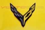 C8 corvette front emblem yellow overlay