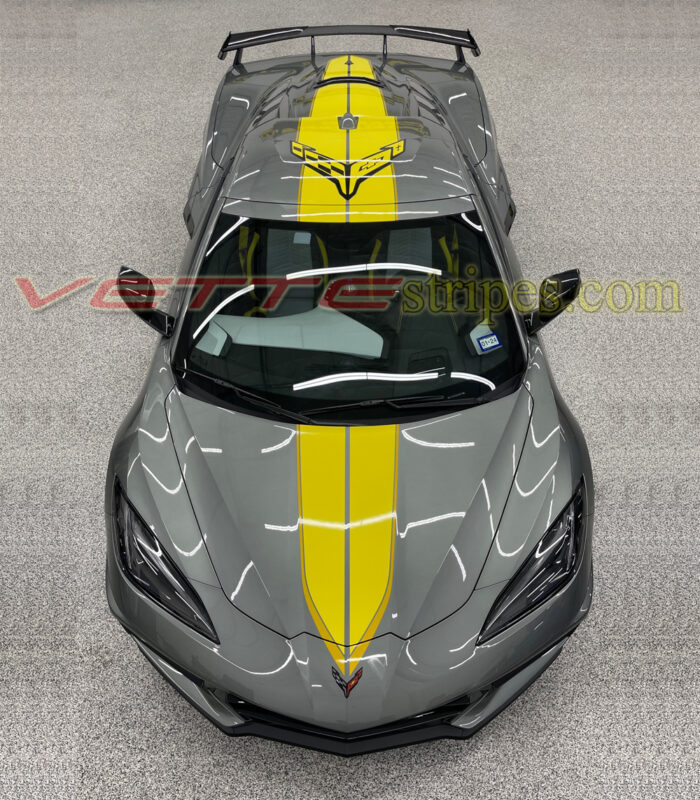 Hypersonic Gray C8 Corvette HTC with Vettestripes 2022 C8R Edition IMSA stripes