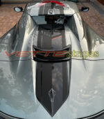 Hypersonice Gray C8 Stingray convertible HTC with gloss carbon flash and carbon fiber Stingray R full package stripes