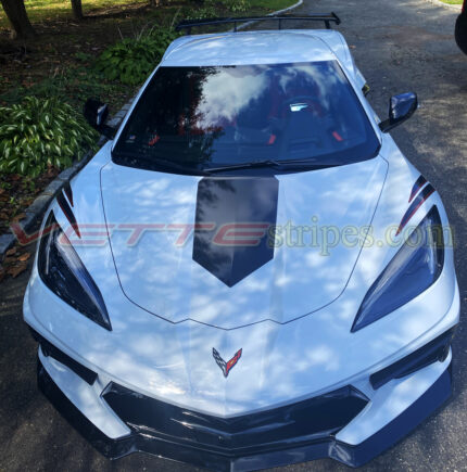 Matrix Grey C8 Corvette with 3M 1080 gloss carbon flash stinger hood stripe