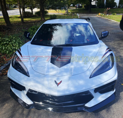 Matrix Grey C8 Corvette with 3M 1080 gloss carbon flash stinger hood stripe