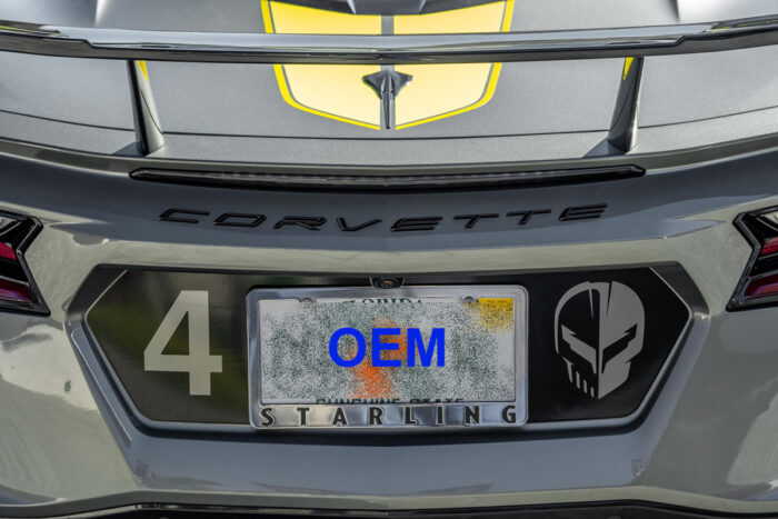 OEM rear plate blackout