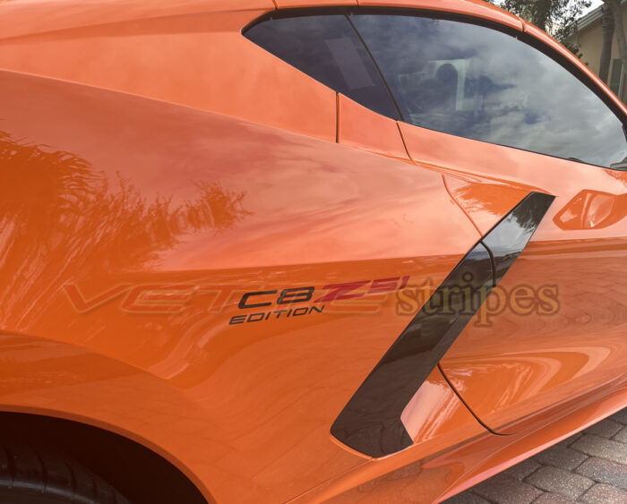 Orange C8 Corvette with C8 Z51 Edition decals