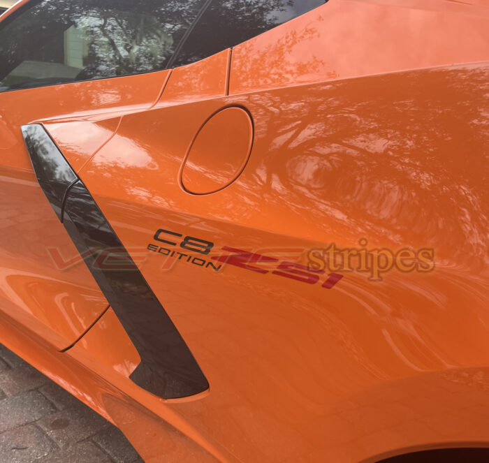 Orange C8 Corvette with C8 Z51 Edition decals