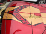 Red mist C8 Corvette with C8R racing version stripes