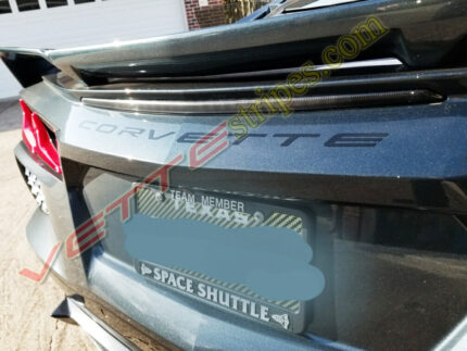 Shadow gray C8 Corvette with 3M 2080 gloss carbon flash rear Corvette letter