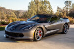 Shark Gray C7 Corvette convertible with side spears and wheel decals