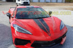 Torch red C8 Corvette with Gloss carbon flash C8R stripes