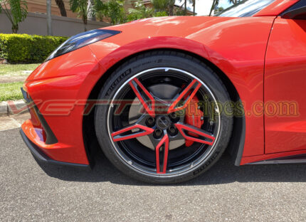 C8 Corvette 5 open spoke wheel decals